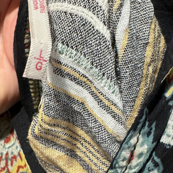 FREE PEOPLE Under The Sun Tunic Floral Striped Size Large - Picture 10 of 12